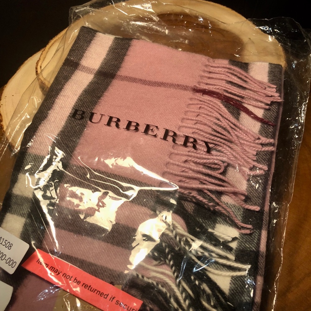 Burberry scarf cashmere Heather check 30x168 cm